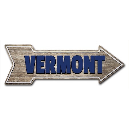 Signmission Vermont Arrow Decal Funny Home Decor 30in Wide D-A-10-999555